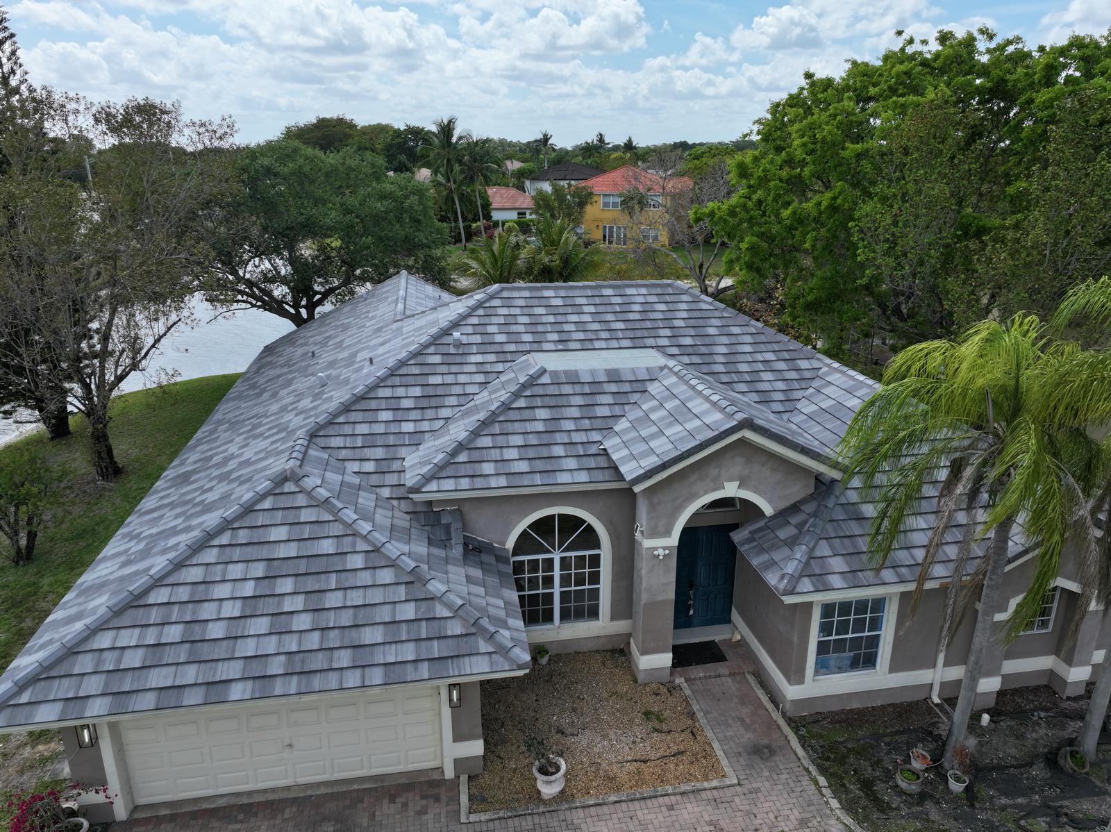 New concrete tile roof installed in Davie FL