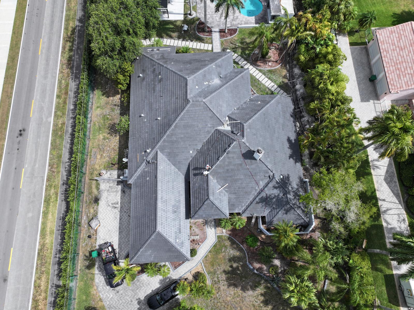New concrete tile roof installed in Davie FL