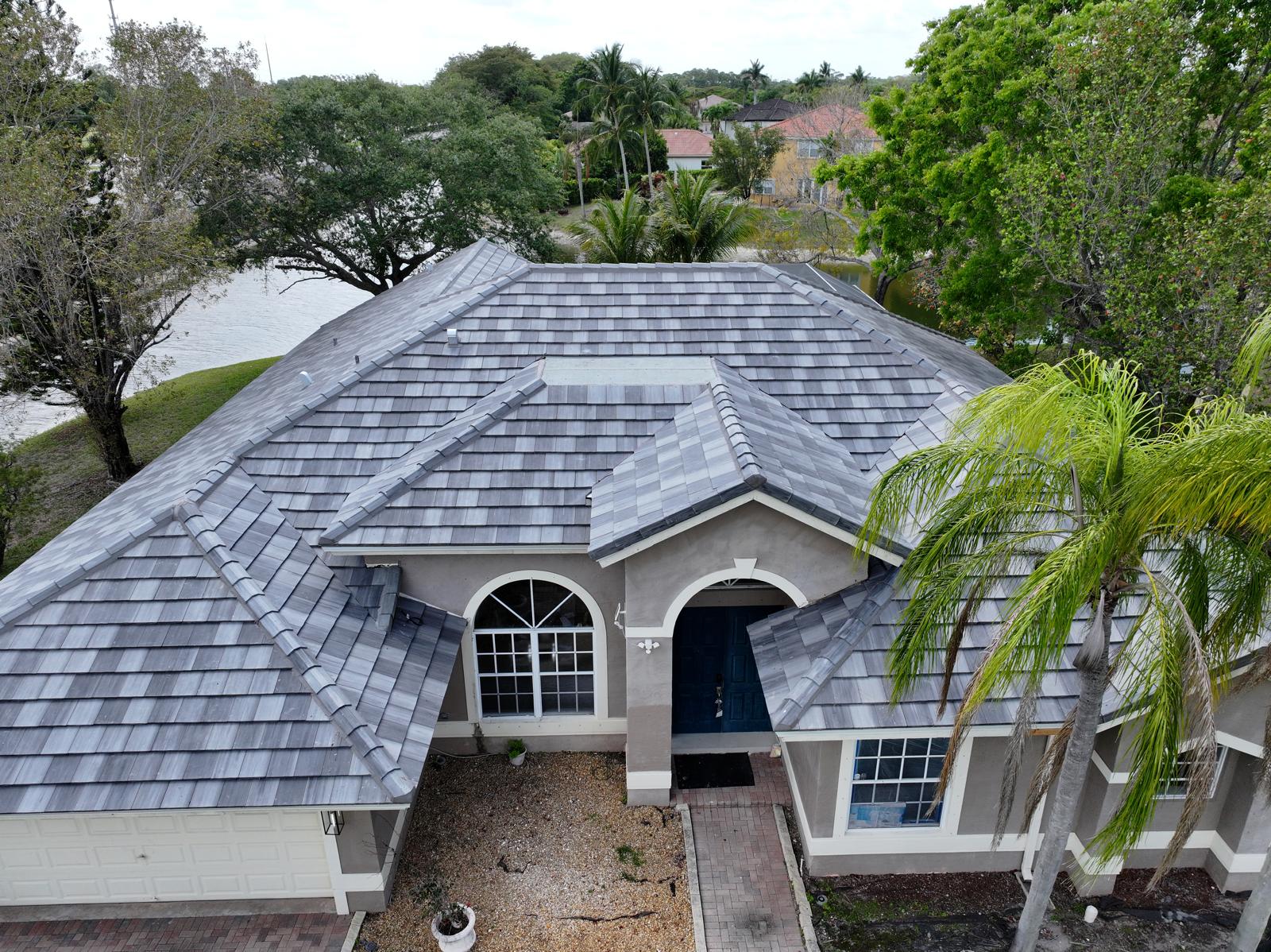 New concrete tile roof installed in Davie FL
