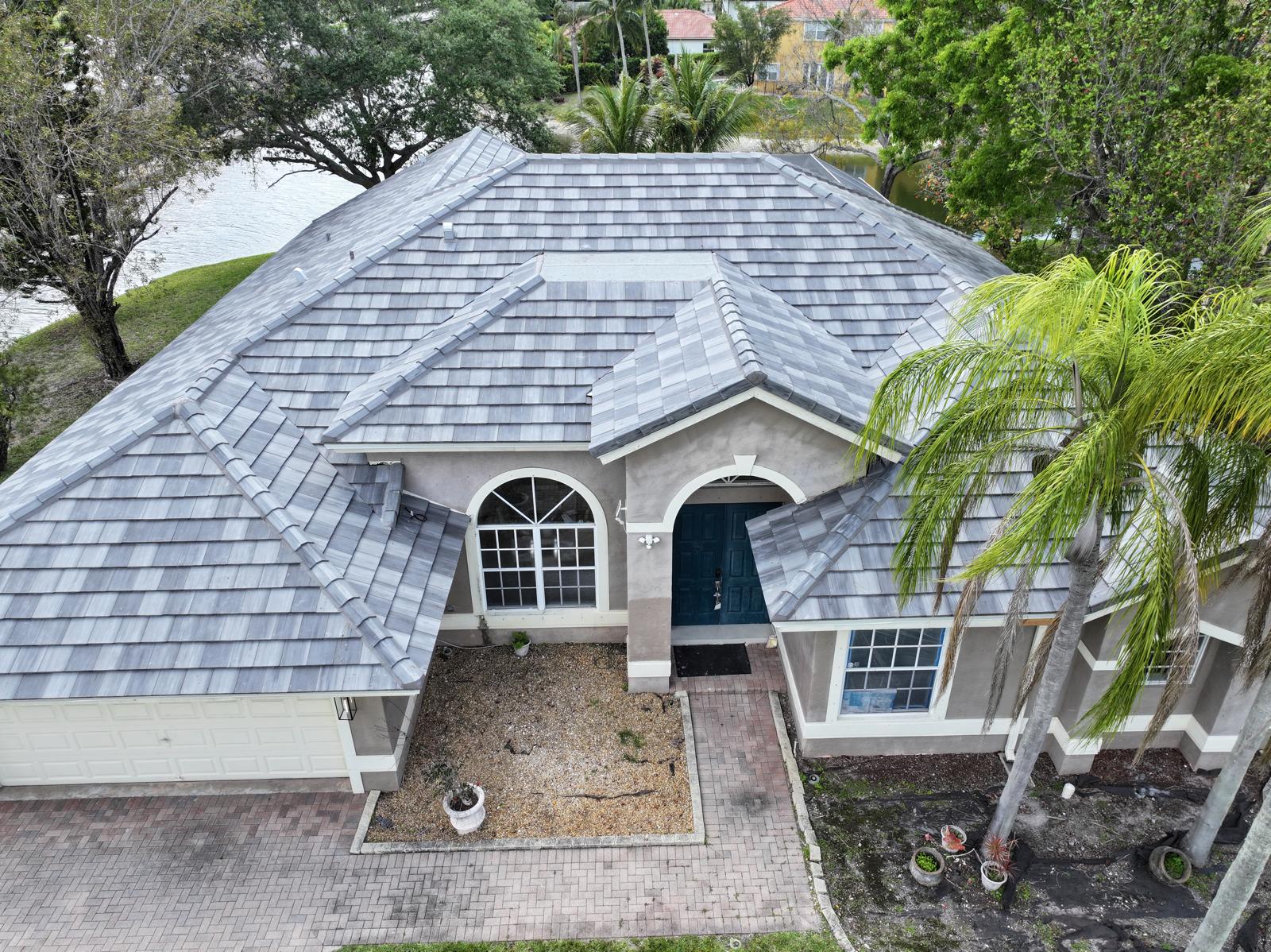 New concrete tile roof installed in Davie FL