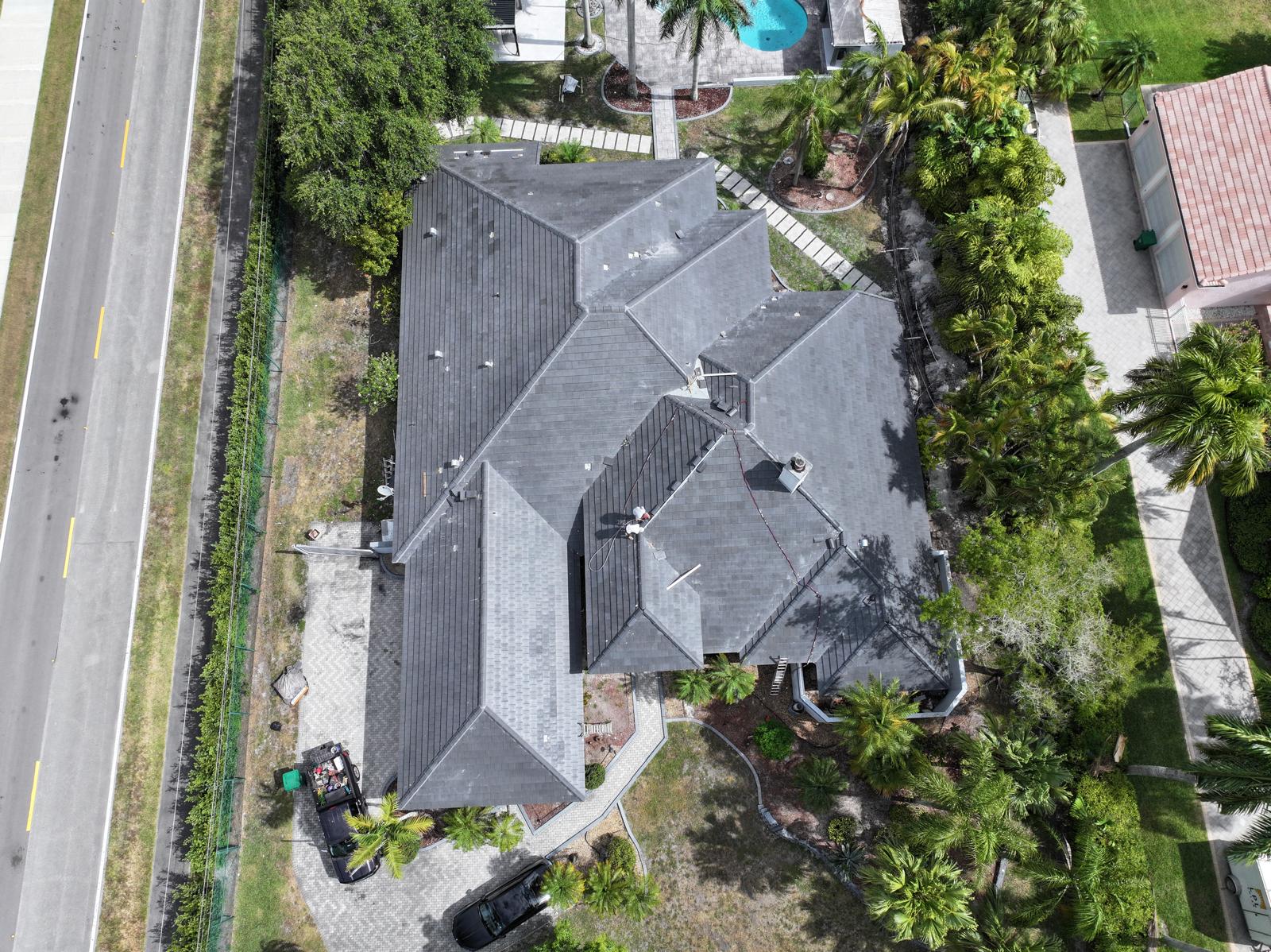 New concrete tile roof installed in Davie FL