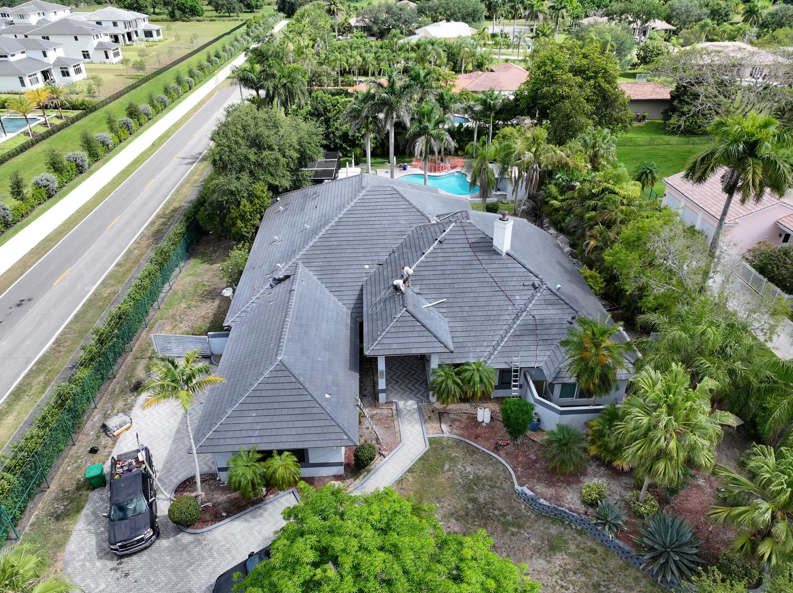 New concrete tile roof installed in Davie FL