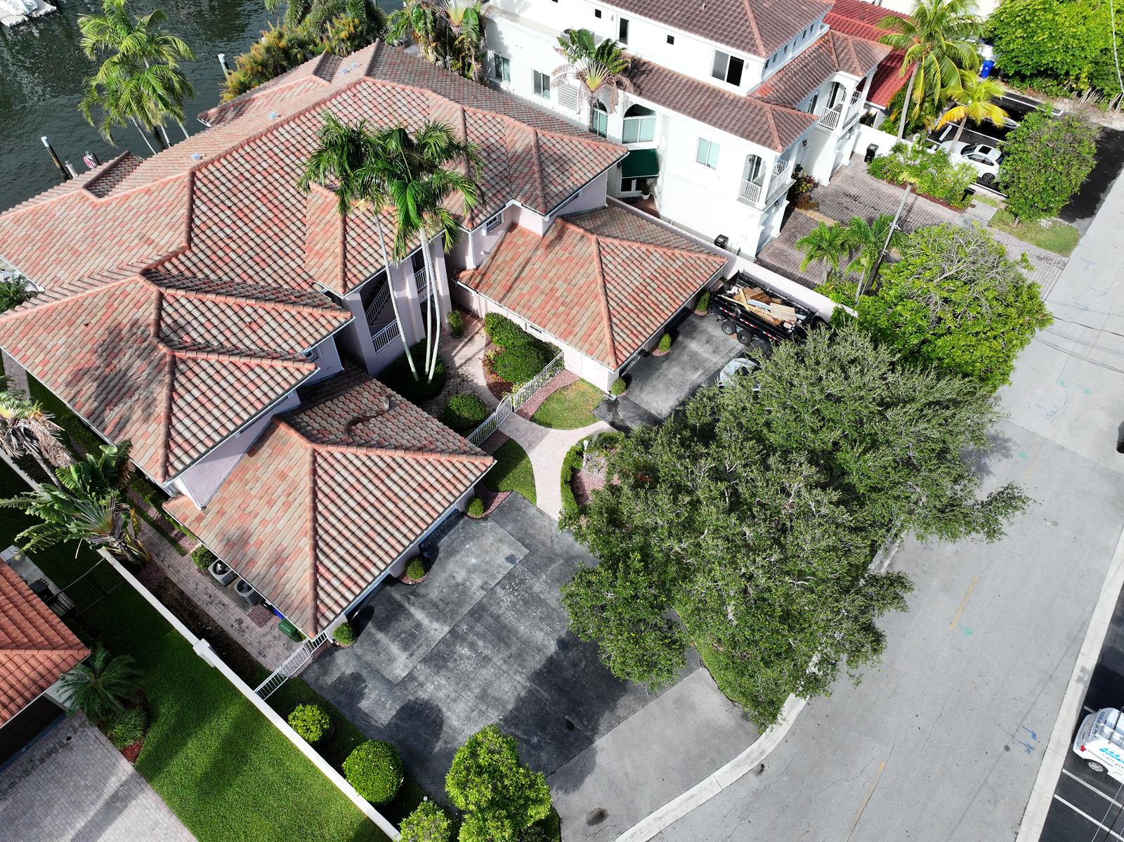 Roof replacement with concrete tiles in Fort Lauderdale - After job is done pictures