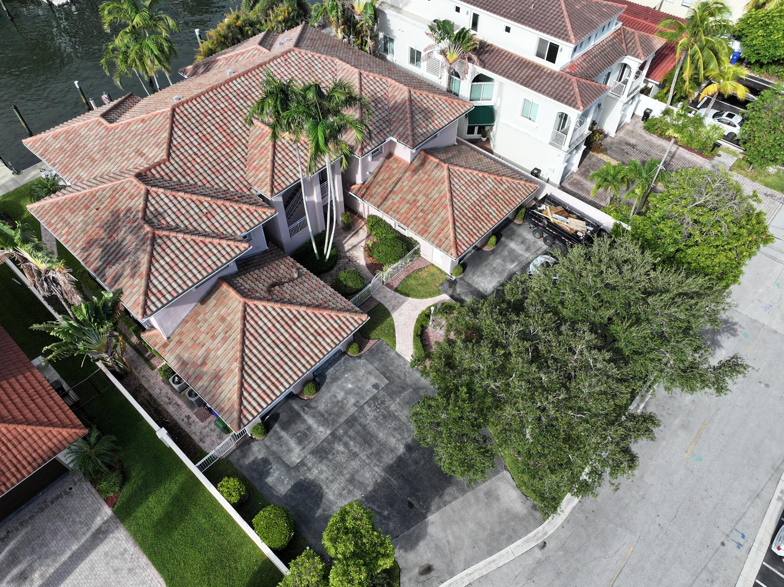 Roof replacement with concrete tiles in Fort Lauderdale - After job is done pictures